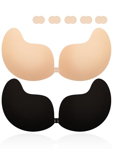 Klebe BH Push up Rückenfrei Trägerlos BH ohne träger Klebe-BHS große Brust Wiederverwendbare Unsichtbar Haut Freundlich Sticky Strapless Bra für kleine brüste Brautkleid Damen Rückenfreies Kleid