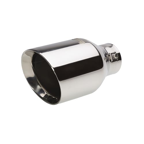 Simoni Racing Auspuffblende Rund/Schräg Edelstahl - Ø114xL210mm - Anschluß - src=