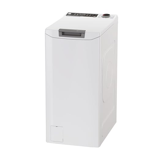 Hoover THOSQ486TM4-84 Toplader-Waschmaschine I 8 kg I Dampfprogramm I Inverter-Motor I Aquastop-Schlauch I Wi-Fi