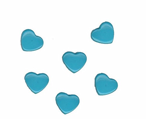 BabySnap?? Kunststoff Druckkn??pfe Herz gl??nzend (H46 T??rkis)