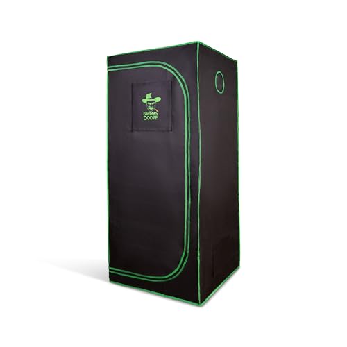 FARMAS DOOPE Growzelt 80x80x180 cm | Grow & Zuchtzelt für Hydrokulturen | Growschrank aus Oxford 600D & hochreflektierendem Mylar | Zelt für Pflanzen & Homegrowing [Inkl. Wasserfeste Bodenwanne]