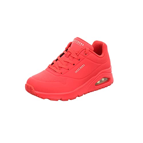 Skechers Damen UNO Stand ON AIR Sneaker, Red Durabuck, 37 EU