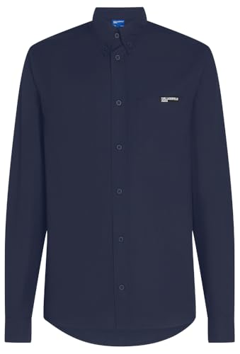 KARL LAGERFELD JEANS poplin Shirt, Black Iris, M