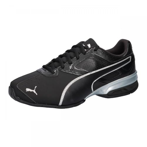 PUMA Herren Tazon 6 FM Low-Top Trainer, Puma Black-Puma Silver, 45 EU