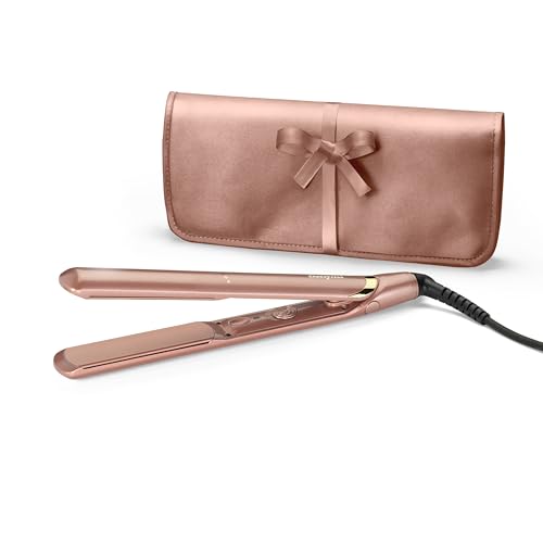 BaByliss Rose Gold Glätteisen - Keramikplatten für glattes Styling, Universalspannung für weltweiten Einsatz, ultra-schnelles Aufheizen in 15 Sekunden, 3 Temperatureinstellungen bis zu 235°C, 2598PE