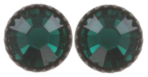 Konplott Ohrstecker flach Black Jack green