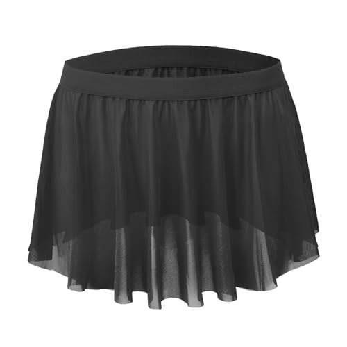Herren Mesh Sissy Röcke Männer Sissy Höschen Sexy Transparent Minirock Crossdressers Unterwäsche Nachtclub Party Cosplay Kostüm (Schwarz)