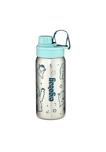 ergobag Edelstahl Trinkflasche Edelstahl Trinkflasche mit verschiedenen Motiven für Kinder, 500ml, BPA-frei, auslaufsicher, leicht zu reinigen