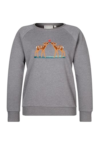 Naketano Krokettenhorst Women Sweater Sweatshirt Pullover (DE/NL/SE/PL, Alphanumerisch, L, Regular, Regular, Dark Grey Melange)