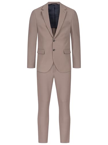 JEFF Herren JFMatthew Set Anzug 2-teilig Sakko Hose Bundle | elastischer Herrenanzug Regular Fit für Männer White Pepper, 48