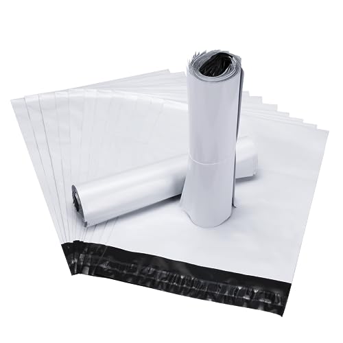 100 Stück Versandbeutel Plastik Versandtaschen, 25 x 35cm Verpackungstüten Versandtaschen Kleidung, Selbstklebend und Blickdicht, Wasser, Staubdichte