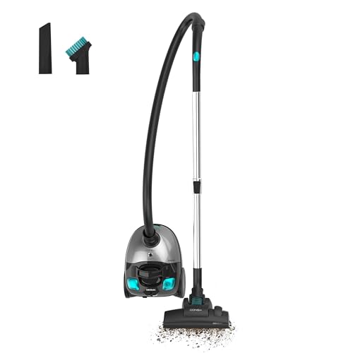 Cecotec Bodenstaubsauger mit Beutel 2L Conga Powerbag 2000 Compact Plus. 800W, Hochleistungsfilterung, Metall-Teleskoprohr, Inklusive Möbel- und Eckenzubehör
