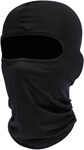 Sturmhaube Sommer Herbst Winter Balaclava für Outdoorsports Radfahren, Snowboarden, Skifahren, Motorrad Fahren UV-Schutz Winddicht Warm Gesichtshaube Skimaske Gesichtsmaske für Herren/Damen Schwarz