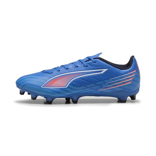 Puma Unisex Ultra 6 Play Fg/AgSoccer Shoe, Ultra Blau Puma Weiß Leuchtend Rot, 43 EU