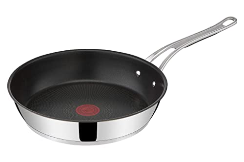 Tefal Jamie Oliver Cook's Classics Bratpfanne 28 cm, Pfanne Induktion, Antihaftversiegelung, Thermo-Signal bei idealer Brattemperatur, backofenfest, Edelstahlpfanne, genieteter Griff, E3060635
