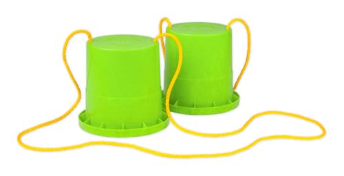 LENA Eco Topfstelzen 17 cm, Laufdosen für Kinder, Kindertopfstelzen für Balancefähigkeit, Kunststoff-Holz-Gemisch mit Holzduft, ideal für Koordination, TÜV Zertifiziert, ab 3 Jahren