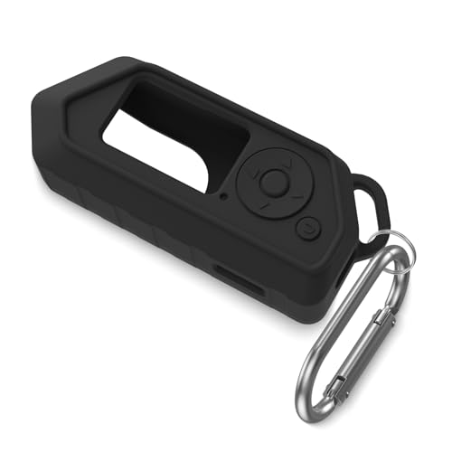 Schutzhülle für Flipper Zero, MOWYEOK Kratzfeste weiche Schutzhülle, Zubehör für Flipper Zero WiFi Geräte, Mit Karabiner (Schwarz)
