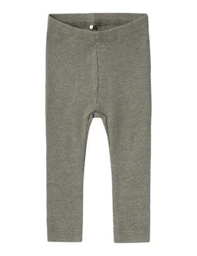 NAME IT Unisex Baby Nbnkab Legging Noos, Dusty Olive/Detail:melange, 110