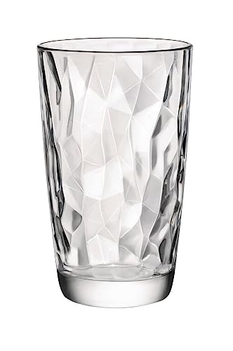 Bormioli Rocco 350240 Diamond Trasparente Longdrinkglas, 470 ml, Glas, transparent, 6 Stück