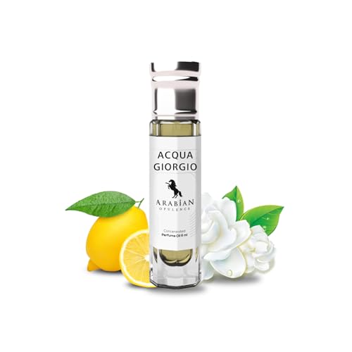 Arabian Opulence FR10 ACQUA GIORGIO Roll-on Parfümöl | Konzentriertes Parfüm Körperöl | Langanhaltendes Parfüm auf Ölbasis für Männer | Reisegröße Alkoholfreies Parfümöl Flasche (6ml)