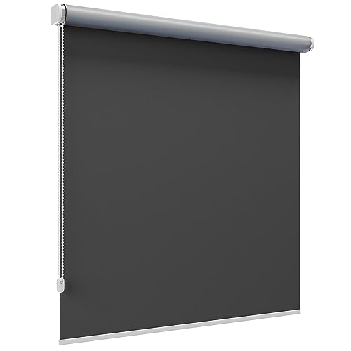 schattenfreu.de Rollo XL nach Maß | Zum Anschrauben an der Wand oder Decke | Thermo Blackout | Für Fenster und Türen