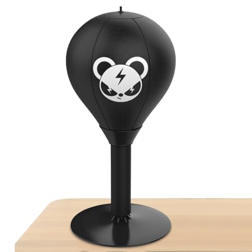 FxaumsGxuk Schreibtisch-Boxsack, 17.7x40cm Büro Punchingball Mit Basis Stab Luftpumpe, Anti-Stress Punching Ball, Sandsack Boxsäcke Desktop Punching Bag, Fun Punch Bag Für Chef Kollegen