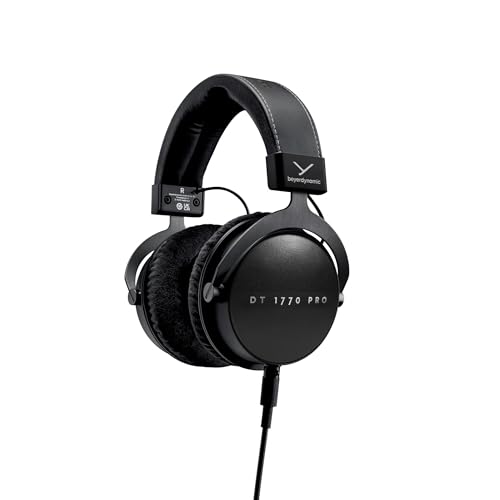 beyerdynamic DT 1770 PRO MKII Over-Ear-Studiokopfhörer in schwarz. Geschlossene Bauweise, steckbares Kabel