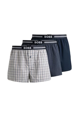 BOSS Herren 3p Woven Boxershort, Hellbeige, M EU