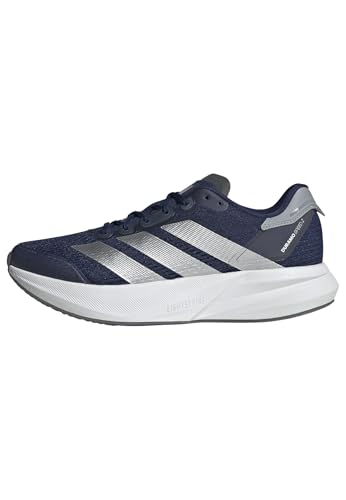 adidas Herren Duramo Speed 2 Running Shoes, Dark Blue/Silver Metallic/Halo Silver, 44 EU