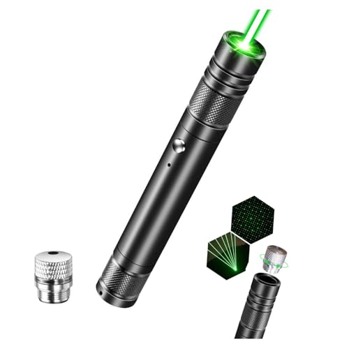 songyea Taschenlampe USB Wiederaufladbar, Grüne Zeigelampe für Präsentationen und Architektur, Tragbare Handlampe mit Fernstrahl für Konferenzen und Bauplanung