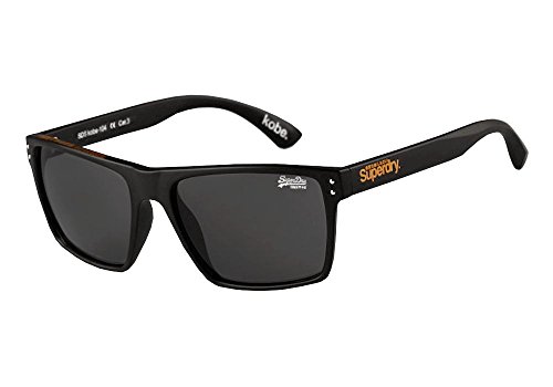 Superdry Superdy Kobe 104 Sonnenbrille, Kunststoff, Mattschwarz, Schwarz, 56 EU