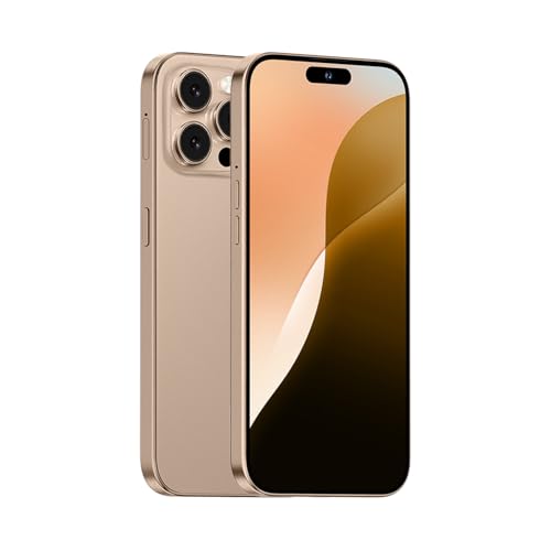 MTGud 4G Smartphone Without Contract, 4GB RAM + 32GB ROM/256GB, 6.6 Inch HD Screen, 5000 mAh Android 12.0 Mobile Phone, 16MP Rear Camera, Dual 4G SIM/Face ID Unlock/OTG (Gold)