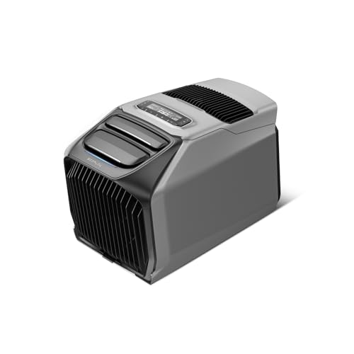 ECOFLOW WAVE 3 Tragbare Klimaanlage, 1800 W/6100 BTU Kühlen, 2000 W/6800 BTU Heizen, 1000 W Schnellladen (75 Min.), 8 Std. Akkulaufzeit, App-Steuerung, Mobile Klimaanlage für Camping, Wohnmobile, SUVs