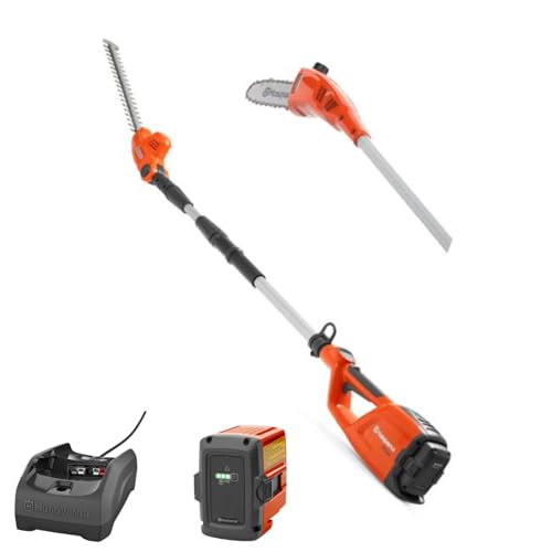 Husqvarna 120iTK4 Akku Hochentaster mit Teleskopstange + Heckenscherenaufsatz Set 36V 10