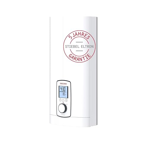 STIEBEL ELTRON Vollelektronischer Durchlauferhitzer DHE 18/21/24 kW, immer gradgenaue Wunschtemperatur, ECO-Modus, Multifunktionsdisplay, 2 Memory Tasten, Wellness-Programme, 202656