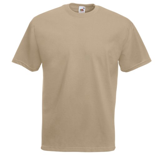 Fruit of the Loom Herren T-Shirt Kurzarm Gr. XL, khaki