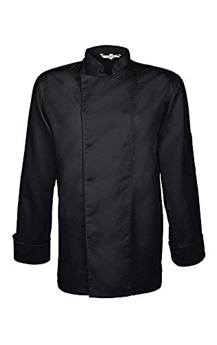 GREIFF Gastro Moda Herren Cuisine Basic Kochjacke Regular Fit Schwarz Modell 5580 Größe M