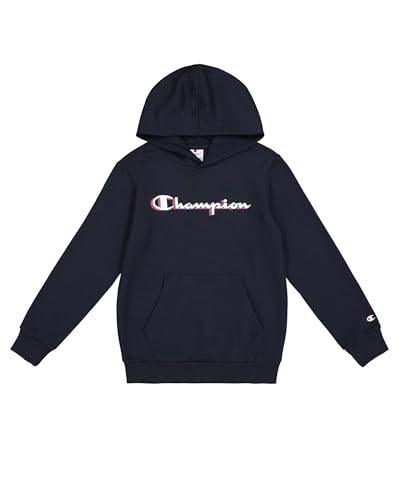 Champion Jungen Legacy Boy - Big Logo Hoodie Sweatshirt, Blue (Bs501), 9-10 Jahre EU