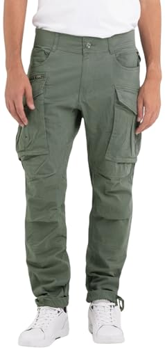 Replay Herren Cargo-Hose Joe Comfort-Fit aus Komfort Baumwolle, Aviator Green 703 (Grün), 33W / 30L