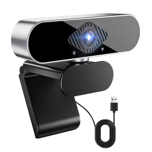DAILINK Webcam mit mikrofon Kamera pc cam, 1080p HD Mini Facecam Videokonferenz, 360° verstellbar USB Web Cam Plug&Play für Konferenz Live Streaming Aufnahme Kompatibel mit Skype/Zoom/YouTube