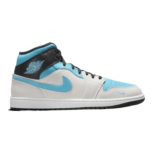Jordan Air 1 Mid Se - Herren (Summit White/Blue Chill/Anthracite), Summit White/Blue Chill-Black, 12
