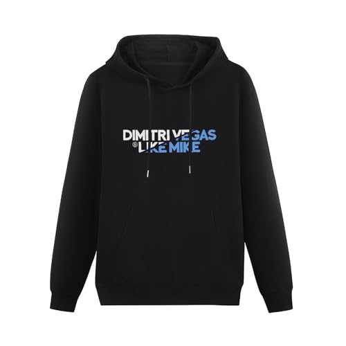 DFZZR Dimitri Vegas & Like Mike Logo Men's Hooded Electro House A79 Black L