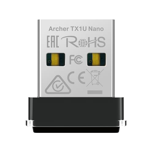 TP-Link Archer TX1U Nano WLAN Adapter für PC, Wi-Fi WLAN-Stick, Plug & Play, Nano-Größe, MU-MIMO, Access-Point-Modus, Kompatibel mit Windows, Wi-Fi 6 AX300