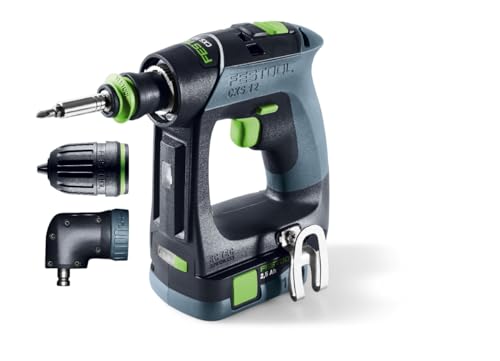 Festool Akku-Bohrschrauber CXS 12 2,5-Set – Kompakter 12V Akkuschrauber mit Lithium-Ionen-Technologie, Schnellspannbohrfutter, ergonomisch, inkl. 2 Akkus, Ladegerät, Systainer