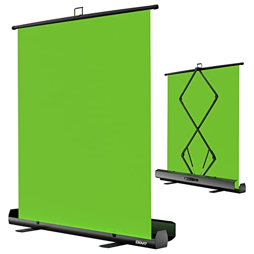 EMART Greenscreen 155 x 184 cm, Green Screen Rollup Fotohintergrund
