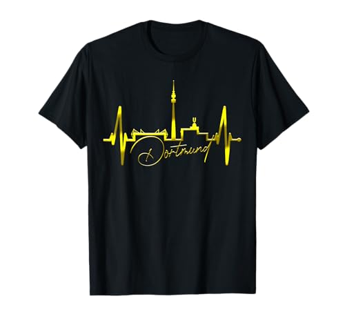 Dortmund Herzschlag Skyline Puls Ruhrpott I Love Dortmunder T-Shirt