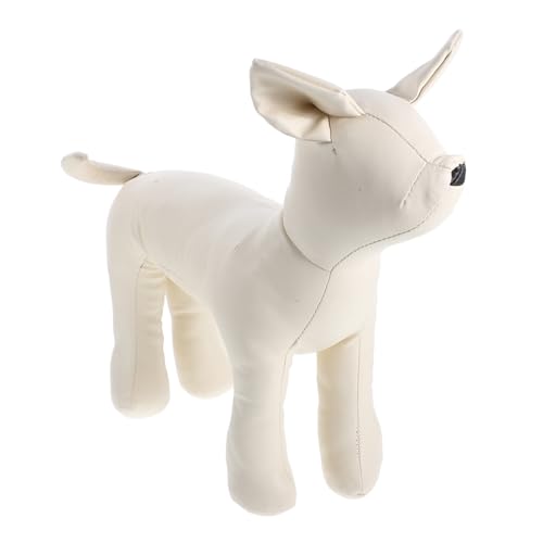 Garneck Leder Hundemodell Stehend S Robustes Hundemannequin für Haustiergeschäft Langlebig Formbeständig zur Präsentation Kleiner Hundebekleidung Dekoratives Display für Hundeshop