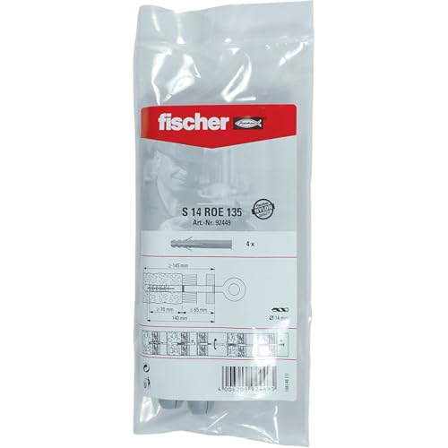 Fischer 4x Dübel S 14 ROE 135 B Beutel - 092449