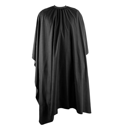 ECENCE Friseurumhang mit Hakenverschluss - Schwarz 150x120cm Barber Cape