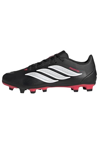adidas Unisex Predator Club Firm Ground/Multi Ground Football Boots Shoes, Core Black/FTWR White/Lucid Red, 45 1/3 EU